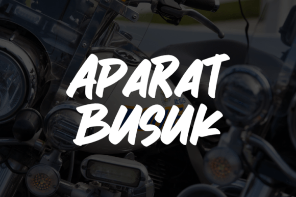 Aparat Busuk: A Script Handwritten Font for Elegant Editorial Design