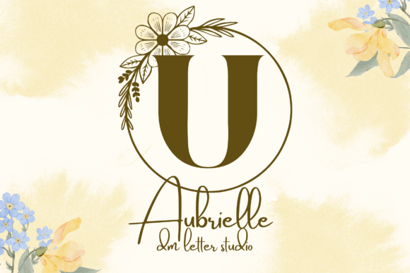 Aubrielle Monogram: A Feminine Script Font for Elegant Web Typography