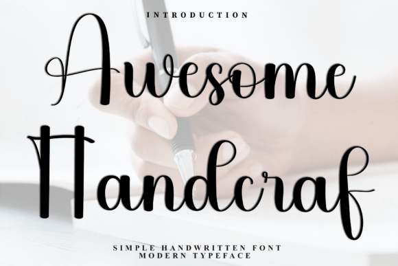 Awesome Handcraf: A Soft, Stylish Script Font for Crafters and Makers