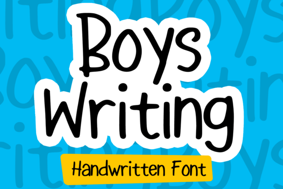 Boys Writing Font: Edgy Handwritten Style for Craft and Product Design