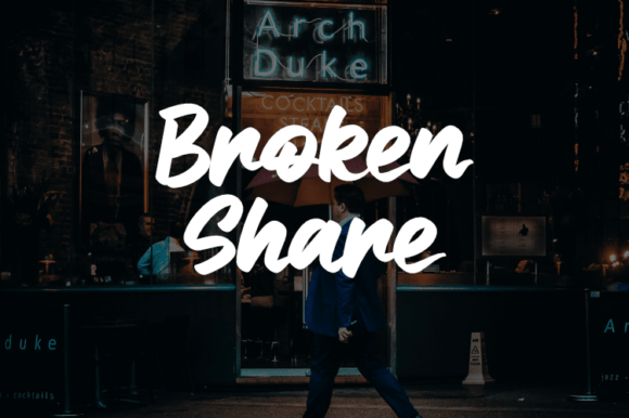 Broken Share: A Versatile Script Font for Crafters and Product Designers