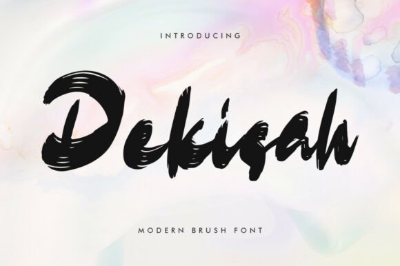 Dekisah: A Bold Brush Font for Handmade Branding and Product Design