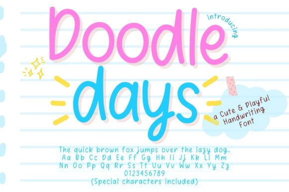 Doodle Days: A Playful Handwriting Font for Creative Typography