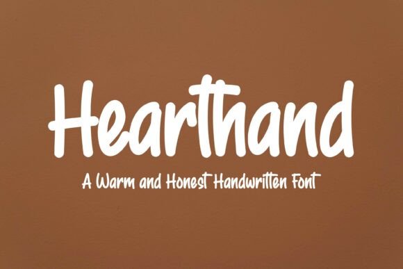 Hearthand: A Casual Handwritten Font for Warm Brand Identities