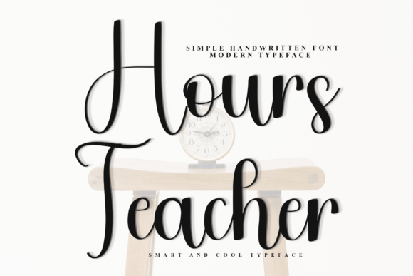 Hours Teacher: A Soft, Eye-Catching Script Font for Modern Web Design
