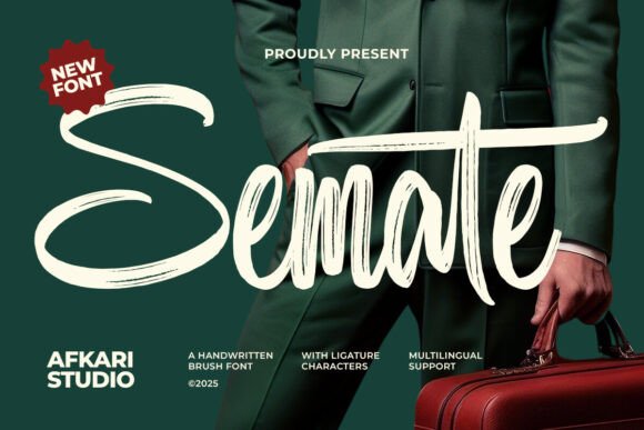 Semate: A Handwritten Brush Font for Bold Digital Branding