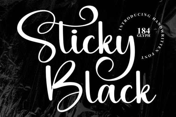 Sticky Black: A Playful Handwritten Font for Wedding Invitations and Creative Branding
