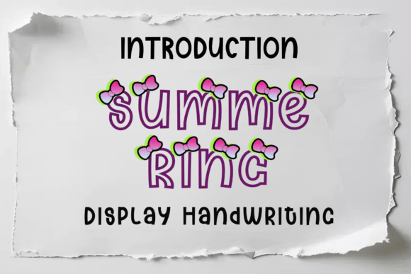 Summering: A Natural Handwriting Font for Editorial and Branding Design