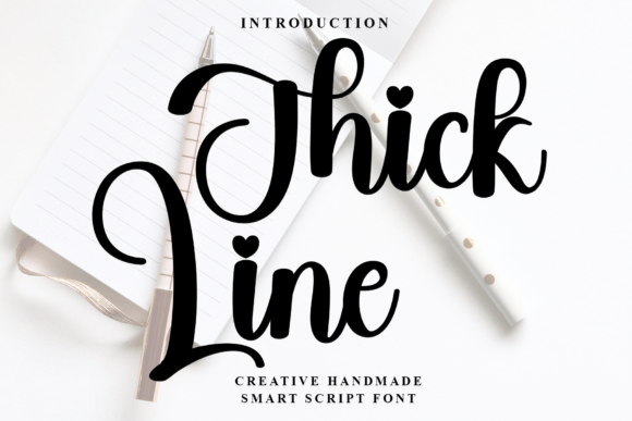 Thick Line: A Soft, Versatile Script Font for Handmade Labels, Invitations, and More